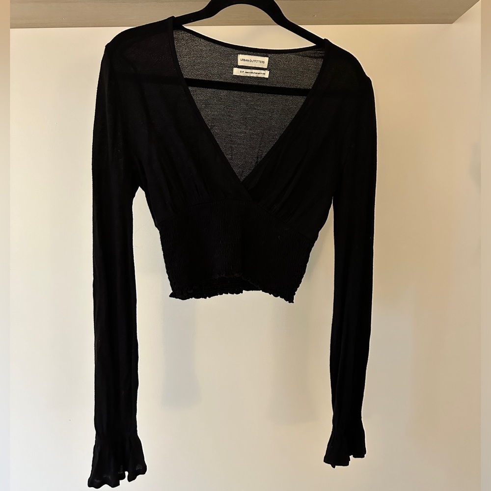 black low neckline blouse